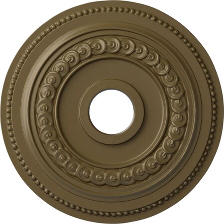 Ekena Millwork Oldham Ceiling Medallion (Fits Canopies up to 8 5/8"), 18"OD x 3 3/8"ID x 7/8"P, Mississippi Mud CM18OL1MMF